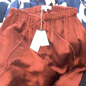 Vince brown silk pants